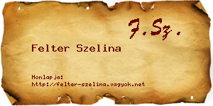 Felter Szelina névjegykártya